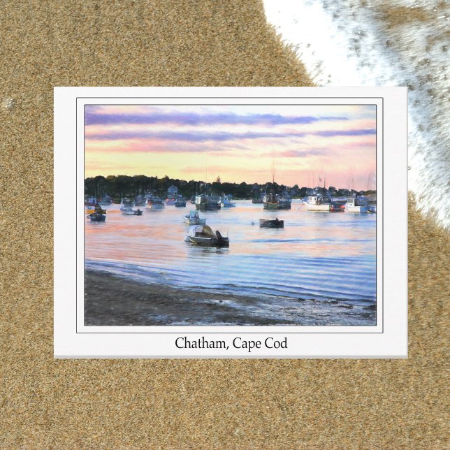 Bateaux De Homard À Twilight Cape Cod Carte Postal (Créateur téléchargé)