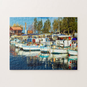 Bateaux de pêche Chypre. Jigsaw Puzzle