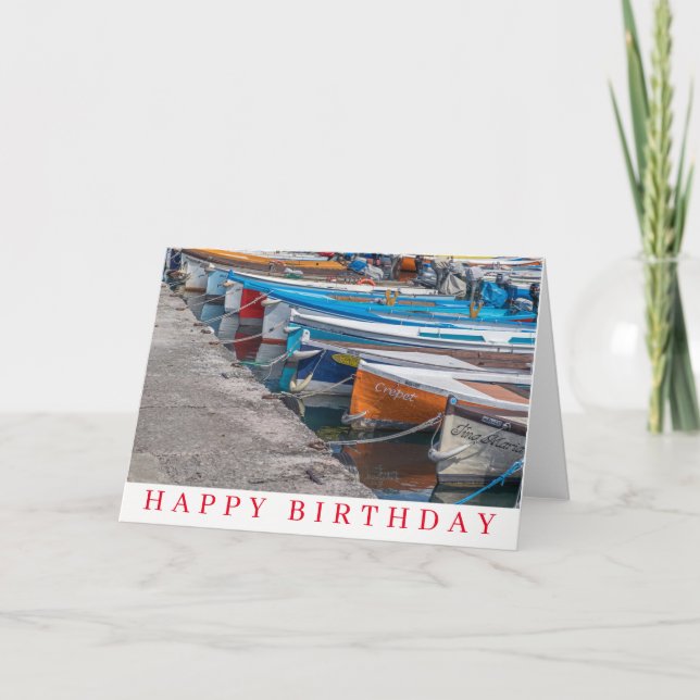 Bateaux de pêche voir la carte d'anniversaire (Devant)