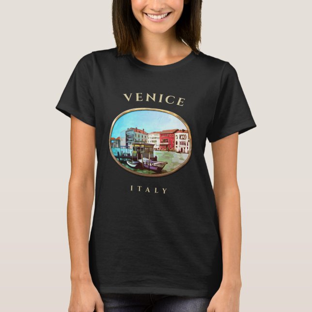 Bateaux De Venise, Italie T-Shirt (Devant)