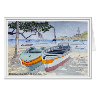 Bateaux en Bequia, grenadines, W.I.
