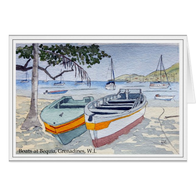 Bateaux en Bequia, grenadines, W.I. (Devant horizontal)