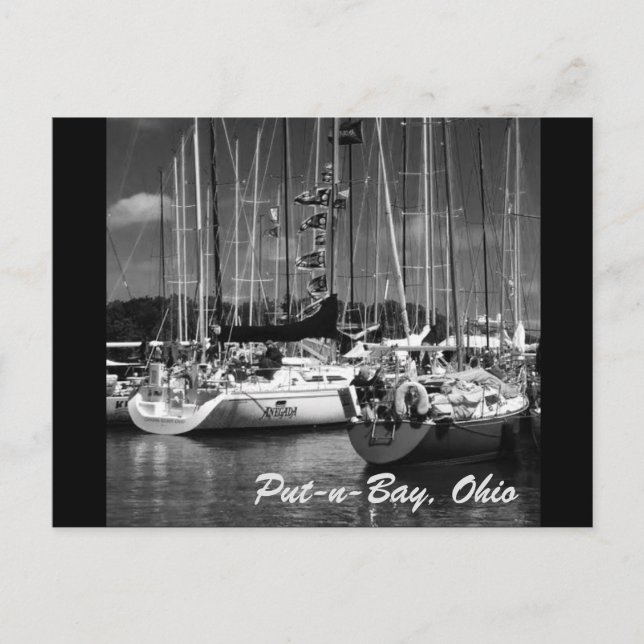 Bateaux photo Put-n-Bay Black & White carte postal (Devant)
