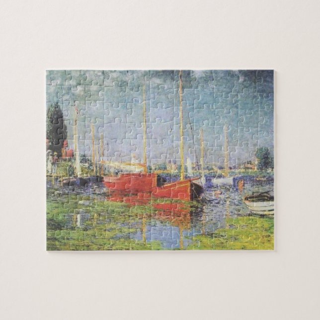 Bateaux rouges à Argenteuil Puzzle (Horizontal)