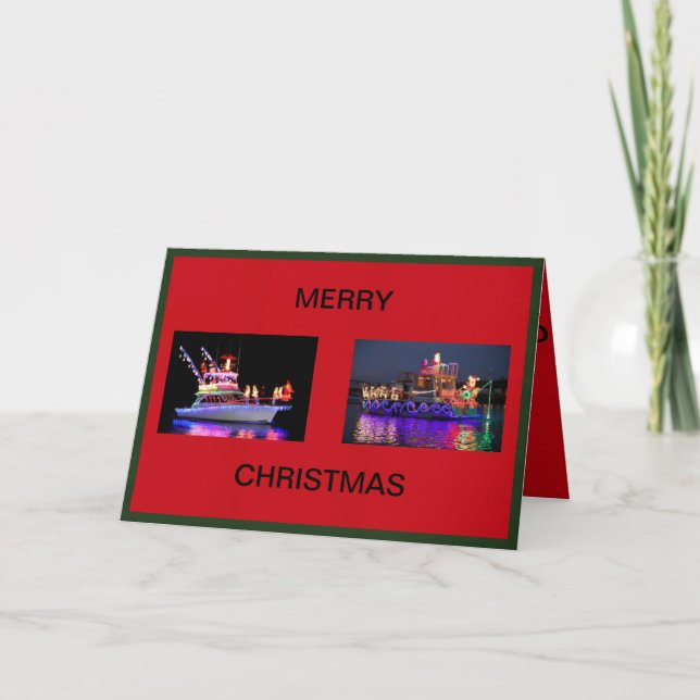 Bateaux sur une carte de Noël (Devant)