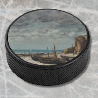 Bateaux sur une plage, Étretat – Gustave Courbet