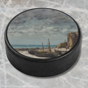 Bateaux sur une plage, Étretat – Gustave Courbet