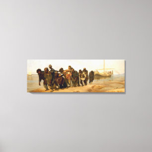 Bateaux Volga par Ilya Repin Toile Enveloppée