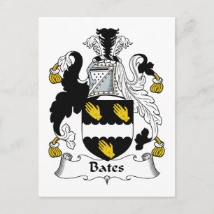 Bates Family Crest Postcard