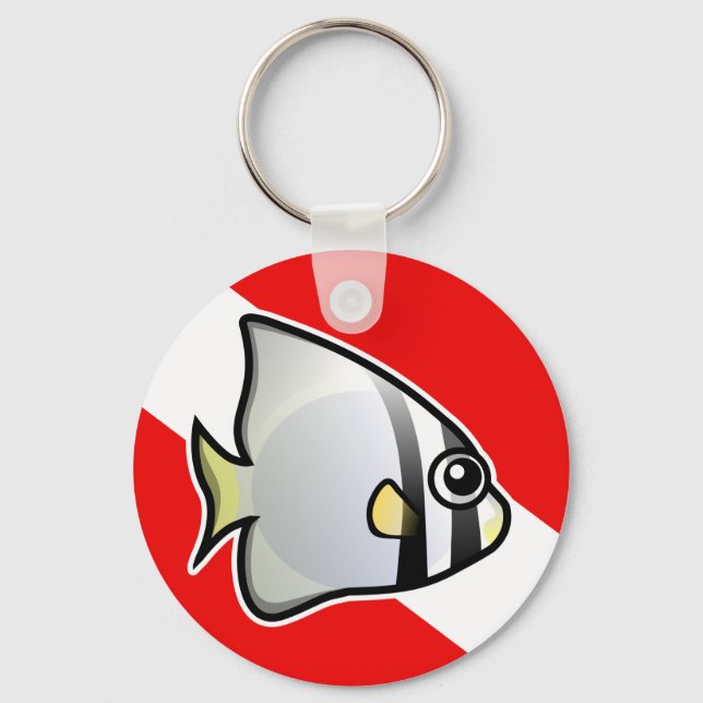 Batfish Dive Flag Keychain (Front)