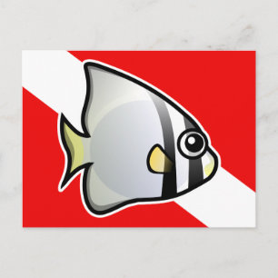 Batfish Dive Flag Postcard