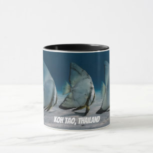 Batfish School Underwater Mug, Koh Tao Thailand Mug