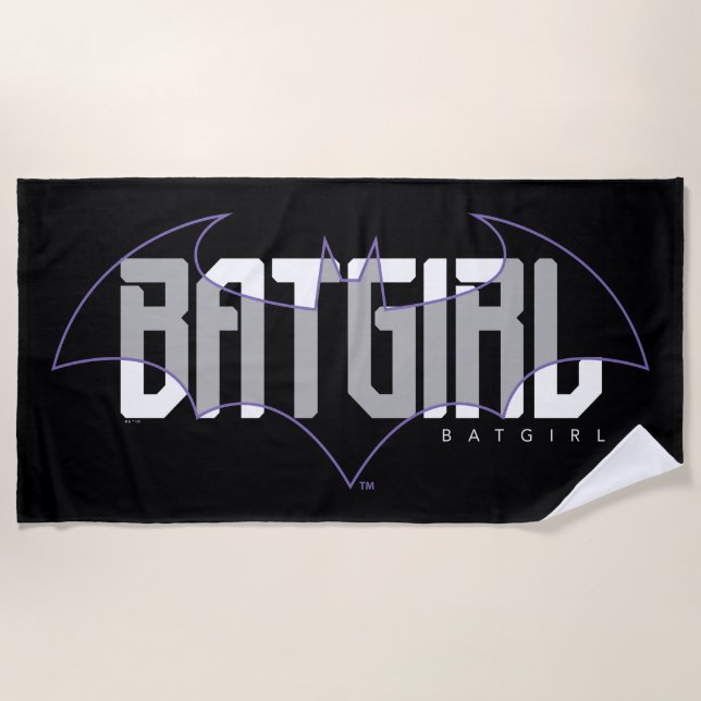 Batgirl Hi-Tech Name Graphic Beach Towel (Front)