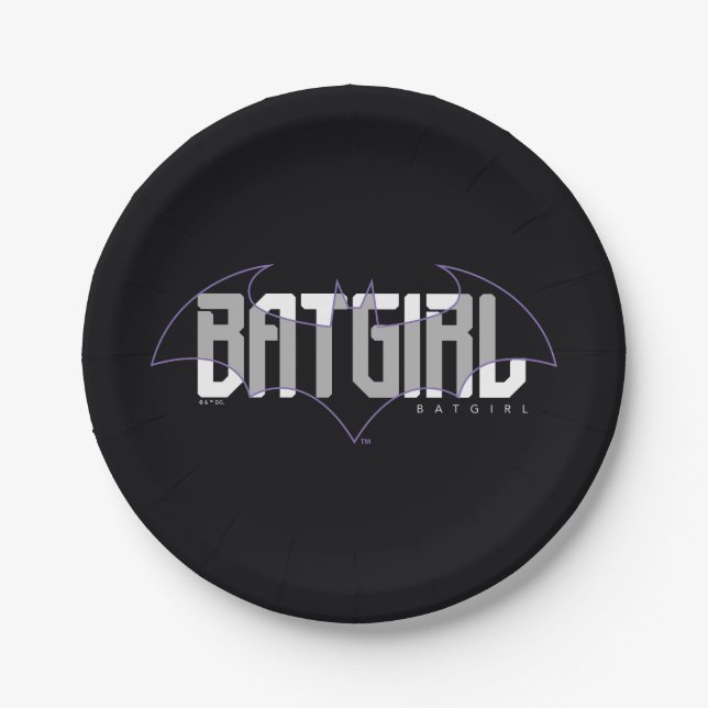 Batgirl Hi-Tech Name Graphic Paper Plate (Front)