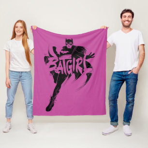 Batgirl Ink Brush Name Fleece Blanket