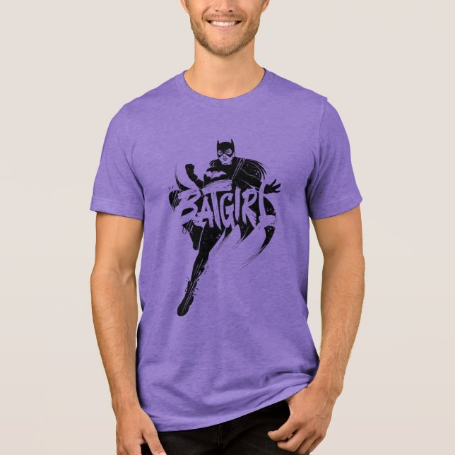 Batgirl Ink Brush Name Tri-Blend Shirt (Front)
