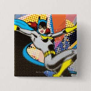 Batgirl Mid-Air 2 Inch Square Button