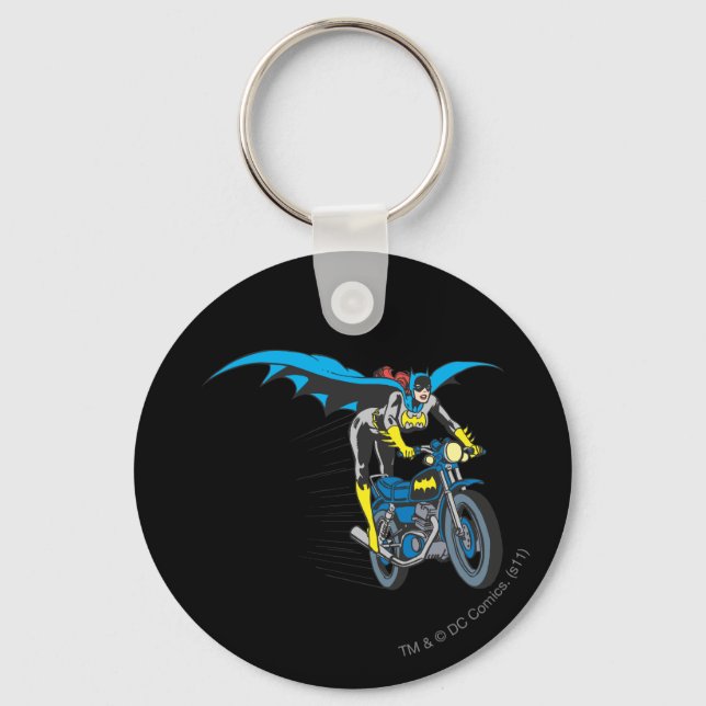 Batgirl on Batcycle Keychain (Front)