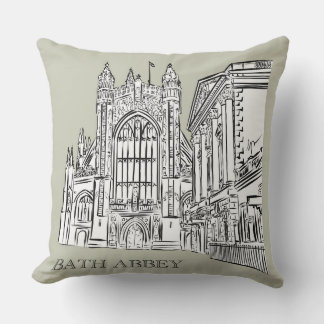 Bath Abbey, Bath, England Throw Pillow
