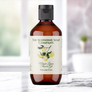 Bath and Body Product Label - lemon - rectangle