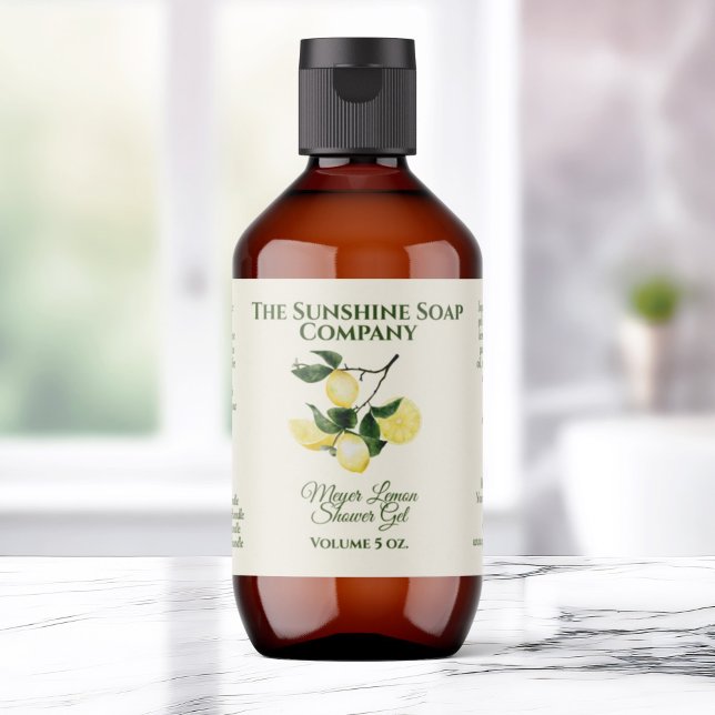 Bath and Body Product Label - lemon - rectangle (Creator Uploaded)