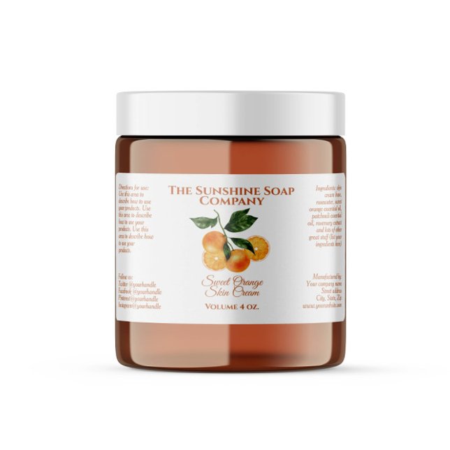Bath and Body Product Label - orange - v2 (Creator Uploaded)
