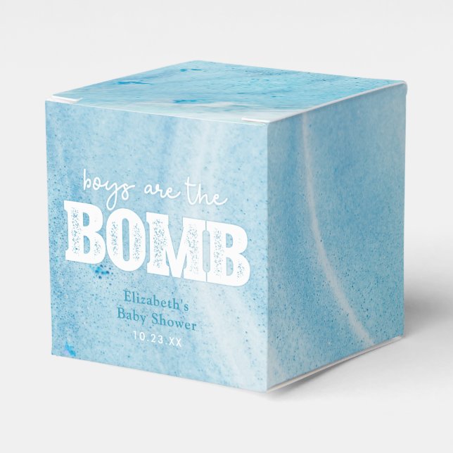 Bath Bomb Baby Shower Favor Box (Front Side)