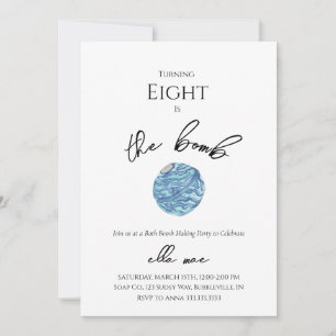 Bath Bomb Birthday Party Invitation
