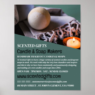 Bath Bomb & Candle, Candle & Soap Maker Advert Poster