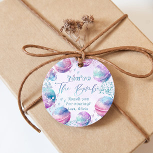 Bath bomb making birthday party thank you favour tags
