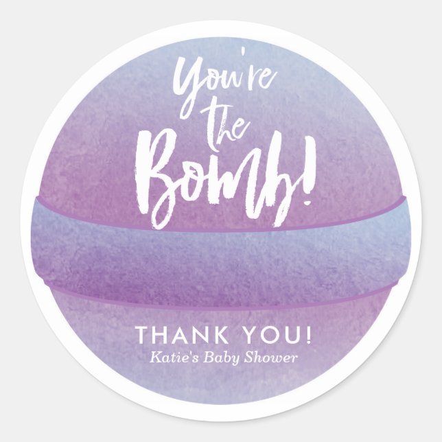 Bath Bomb Stickers Shower Favour Stickers (Front)