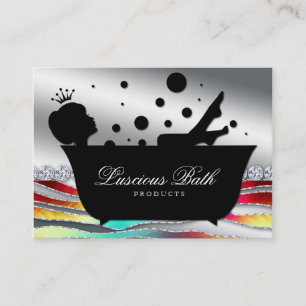 Bath Business Card Nail Salon Bubbles Bold