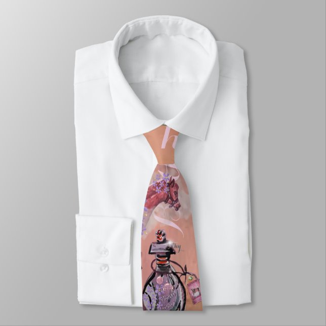 bath day horse Neck Tie (Tied)