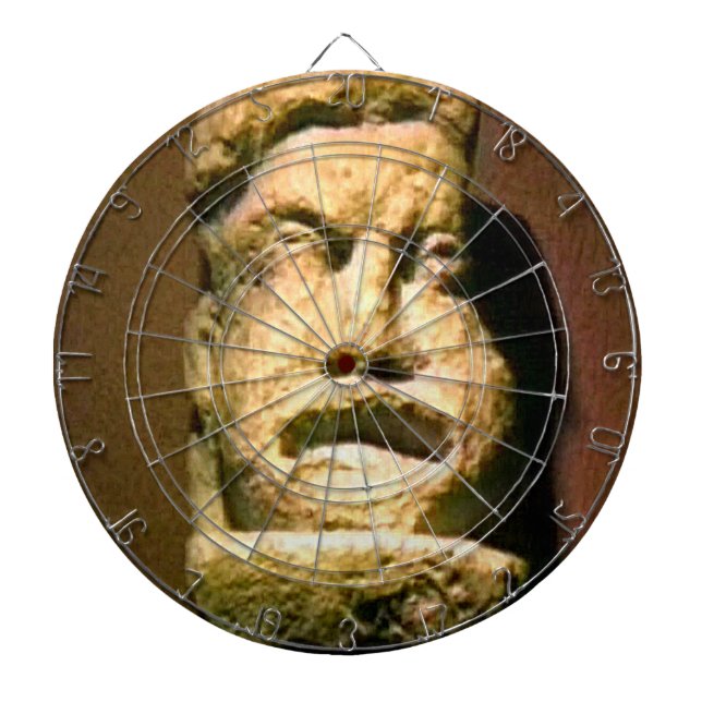 Bath England 1986 Roman Man Statue1 snap-17443 jGi Dartboard (Front)