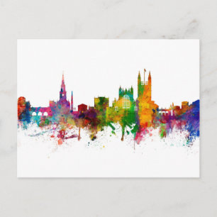 Bath England Skyline Cityscape Postcard