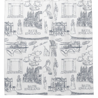 Bath, England Toile style pattern, Jane Austen