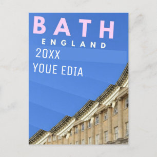 Bath England Travel Postcard Art, Bath Travel Art,