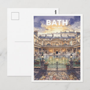 Bath England Vintage Travel Postcard