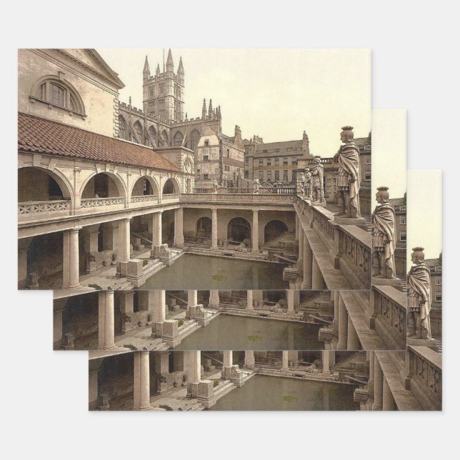Bath, England Wrapping Paper Sheet (Set)