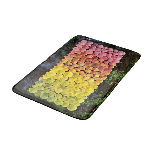 Bath mat autumn leaves forest nature (Angled)