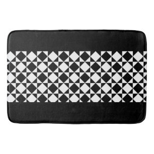 Bath Mat/Black and White Chequered Mat