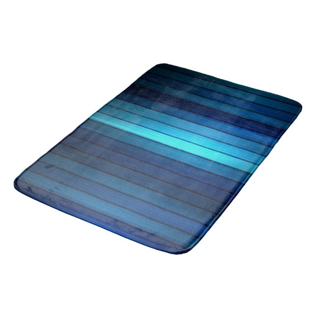 Bath Mat/Blue Stripes Mat (Angled)