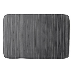Bath Mat Dark Charcoal Flowing Lines Modern