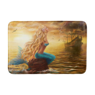 Bath Mat Fantasy Mermaid