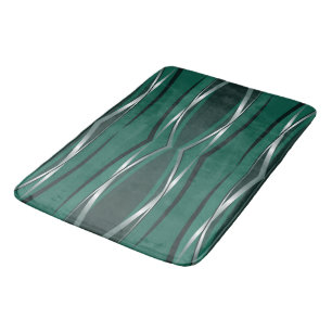 Bath Mat - Forest Silver Retro