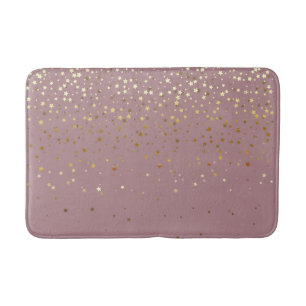 Bath Mat-Golden shower of Stars DSTY Rose Bath Mat