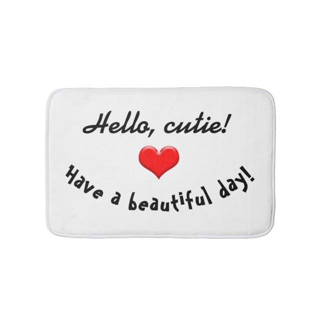 Bath Mat "Hello, Cutie!" (Front)