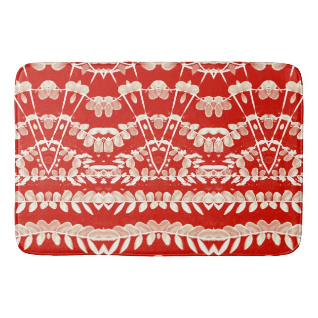 Bath Mat, Red colour modern classic design  Bath Mat (Front)