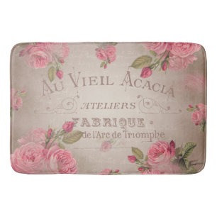 Bath Mat vintage roses frensh rose elegant