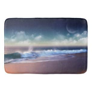 Bath Mat/Waves on Beach at night Mat